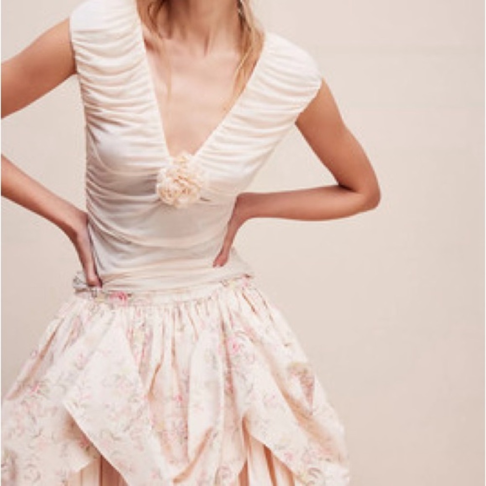 Floral Cream Freepeople x Selkie Kierra Skirt